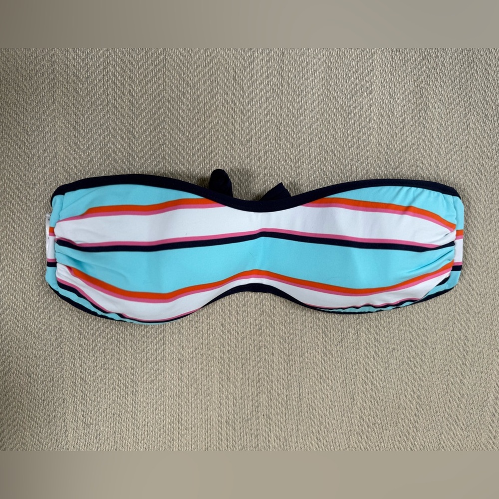 NWOT Tommy Bahama Reversable Bandeau Bikini Top (Stripe/Navy)